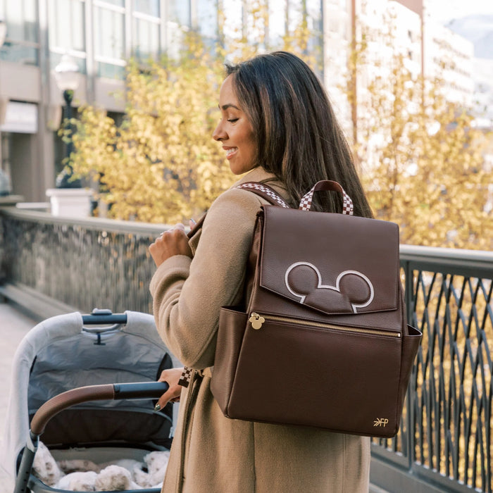 Freshly Picked Classic Diaper Bag II Disney - Mocha Mickey Mouse (Brown)