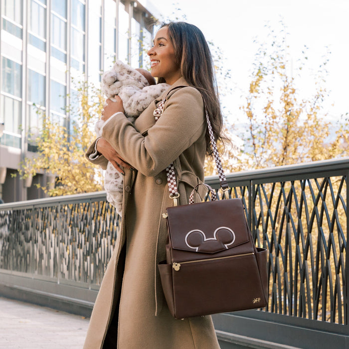 Freshly Picked Classic Diaper Bag II Disney - Mocha Mickey Mouse (Brown)