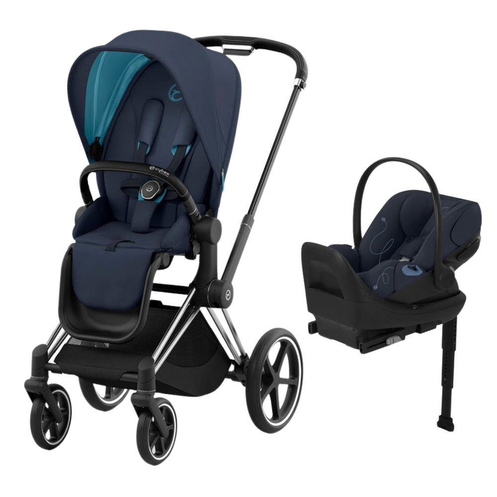 Cybex Priam4 - Chrome Frame with Blue Seat + Cloud G Lux Navy