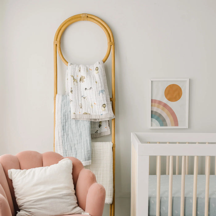 Little Unicorn Cotton Muslin Baby Quilt - Party Animals