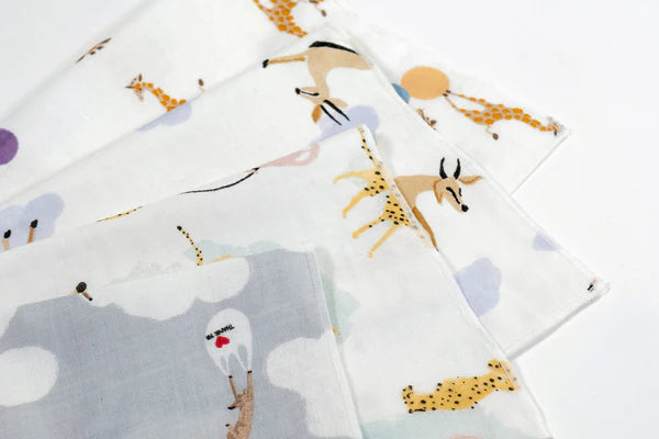 Nest Designs Bamboo Bubs Baby Washcloth Set 6pc - Sahara Sky