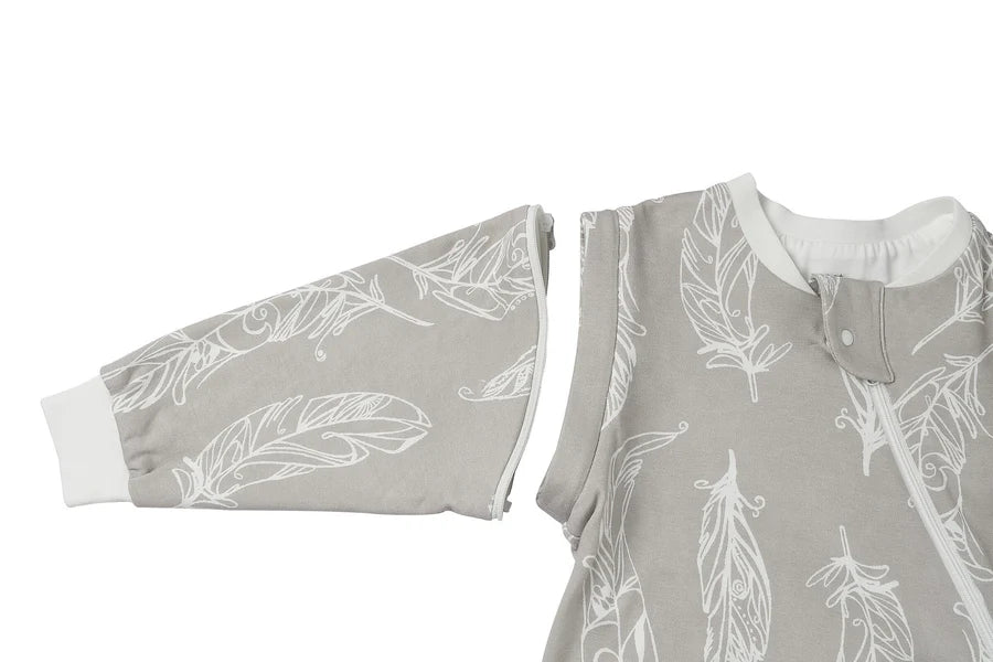 Nest Designs Removable Long Sleeve Sleep Bag 1.0T - Feather Grey