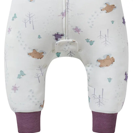 Nest Designs Organic Long Sleeve Footed Sleep Bag 1.0T - Snow Angels