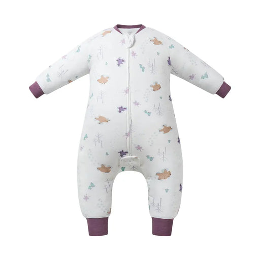 Nest Designs Organic Long Sleeve Footed Sleep Bag 1.0T - Snow Angels