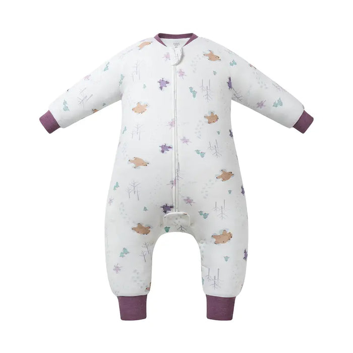 Nest Designs Organic Long Sleeve Footed Sleep Bag 1.0T - Snow Angels