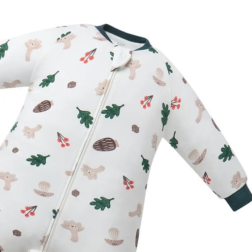 Nest Designs Long Sleeve Footed Sleep Bag 1.0Tog - Forest Forage