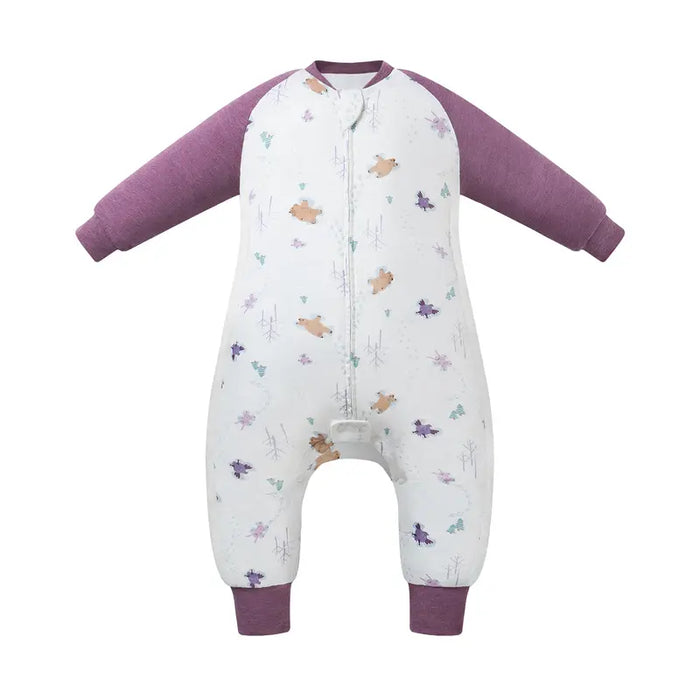 Nest Designs Bamboo Long Sleeve Footed Sleep Bag 1.0T - Snow Angels