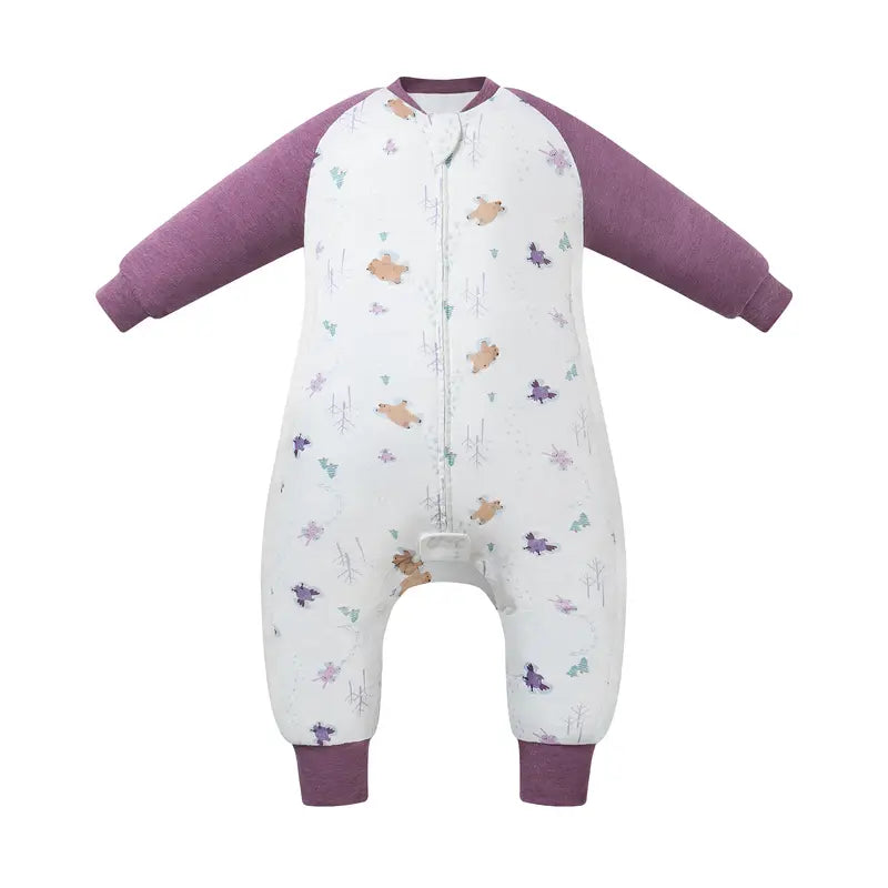 Nest Designs Bamboo Long Sleeve Footed Sleep Bag 1.0T - Snow Angels