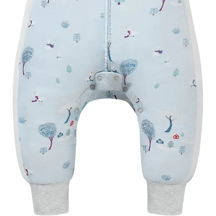 Nest Designs Bamboo Long Sleeve Footed Sleep Bag 2.5T - Snowy Snuggles