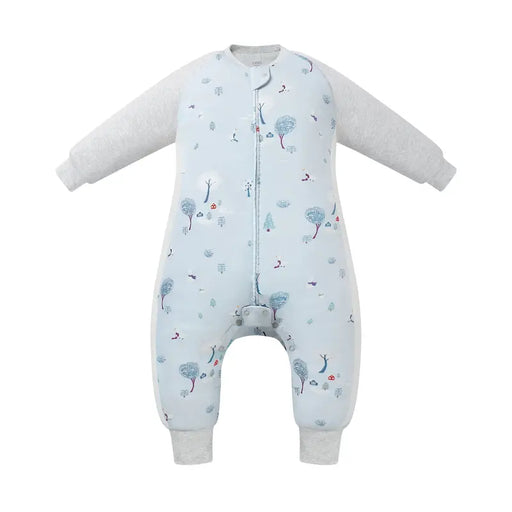 Nest Designs Bamboo Long Sleeve Footed Sleep Bag 2.5T - Snowy Snuggles