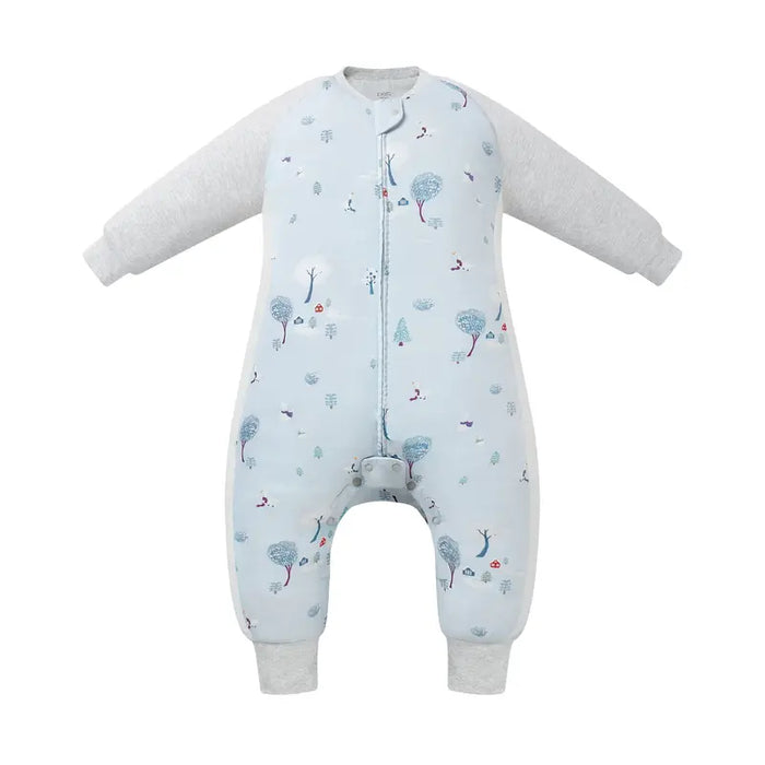 Nest Designs Bamboo Long Sleeve Footed Sleep Bag 2.5T - Snowy Snuggles