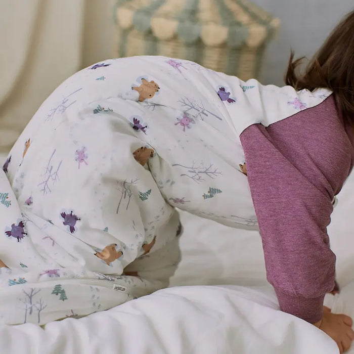 Nest Designs Raglan Long Sleeve Sleep Bag 2.5T - Snow Angels