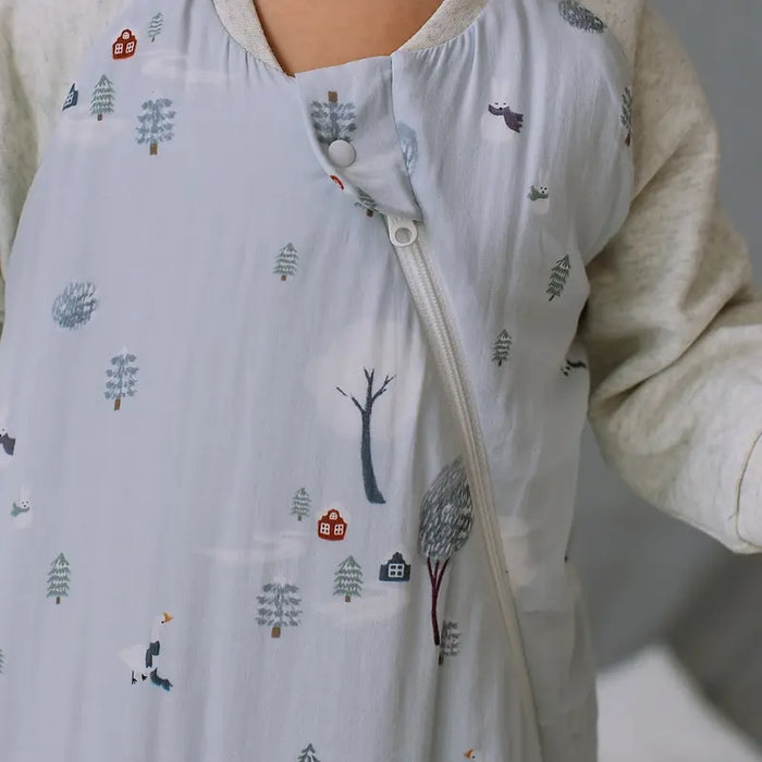 Nest Designs Raglan Long Sleeve Sleep Bag 2.5T - Snowy Snuggles