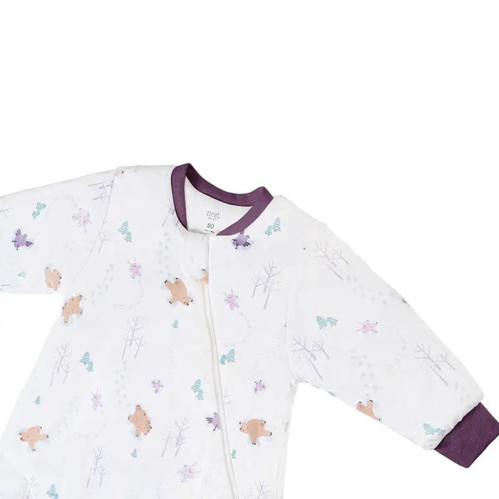 Nest Designs Removable Long Sleeve Sleep Bag 3.5T - Snow Angels