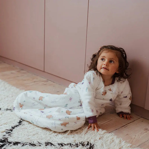 Nest Designs Removable Long Sleeve Sleep Bag 3.5T - Snow Angels