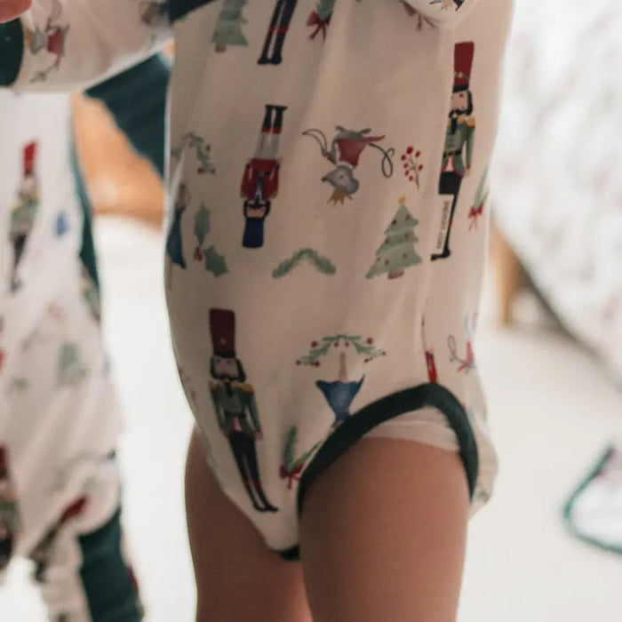 Nest Designs Long Sleeve Kimono Onesie - Nutcracker