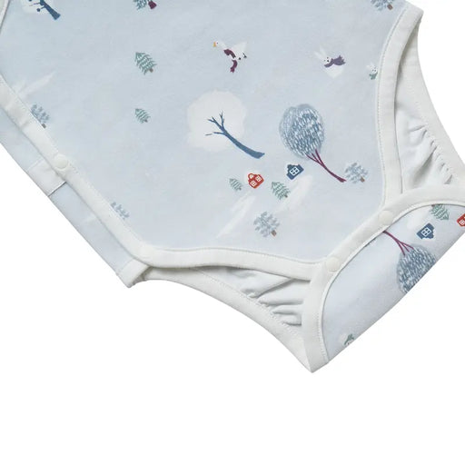 Nest Designs Long Sleeve Kimono Onesie - Snowy Snuggles