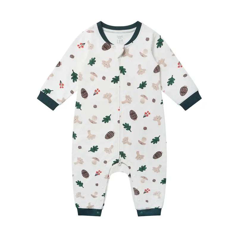 Nest Designs Long Sleeve Romper - Forest Forage