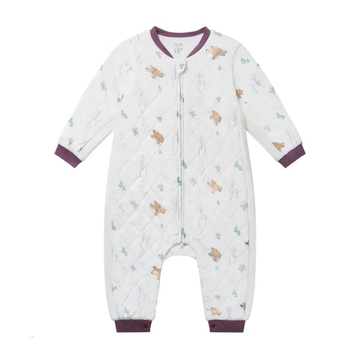 Nest Designs Quilted Long Sleeve Romper - Snow Angels