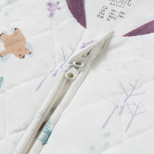 Nest Designs Quilted Long Sleeve Romper - Snow Angels