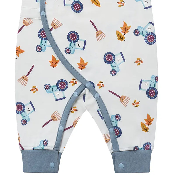 Nest Designs Long Sleeve Kimono Romper - On The Farm