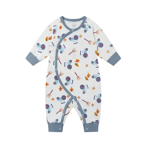 Nest Designs Long Sleeve Kimono Romper - On The Farm