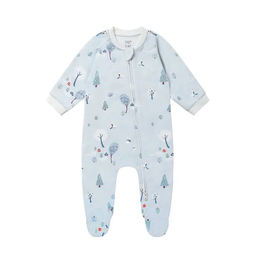 Nest Designs Long Sleeve Footed Sleeper - Snowy Snuggles
