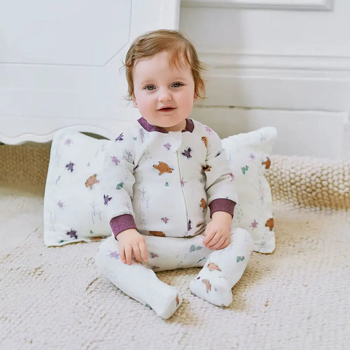 Nest Designs Long Sleeve Footed Sleeper - Snow Angels