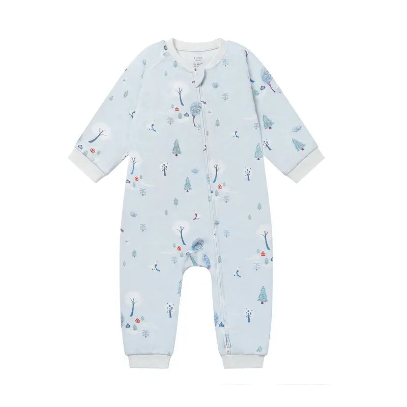 Nest Designs Long Sleeve Footless Sleeper - Snowy Snuggles