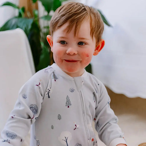 Nest Designs Long Sleeve Footless Sleeper - Snowy Snuggles