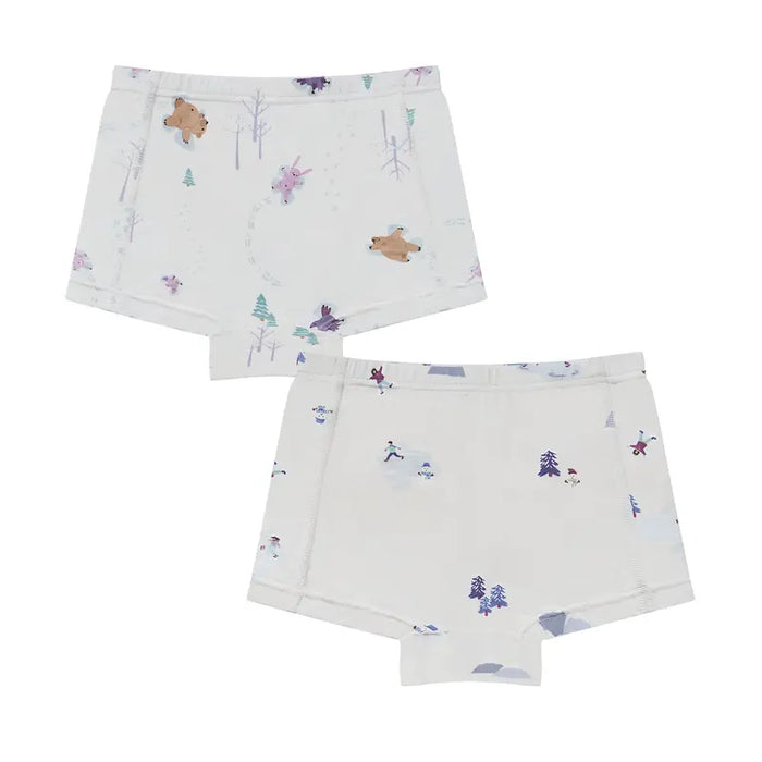 Nest Bamboo Girls Boy Short Underwear 2pk - Snow Buddies
