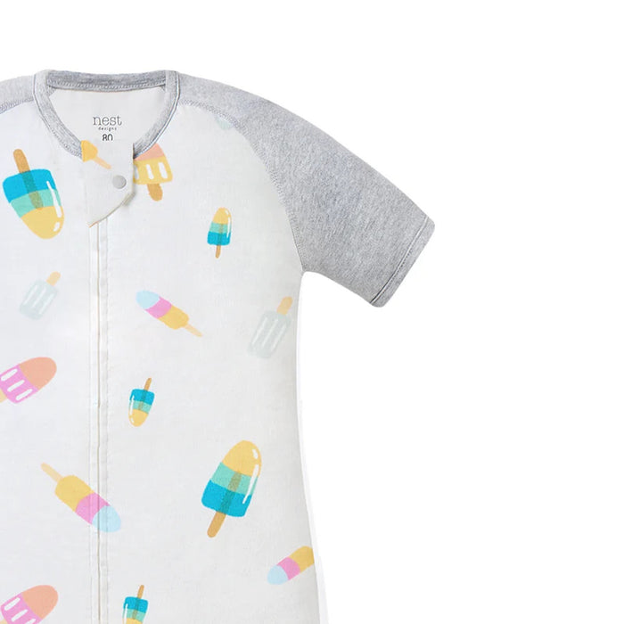 Nest Designs Raglan Short Sleeve Footed Sleep Bag 0.6Tog - Summer Pops