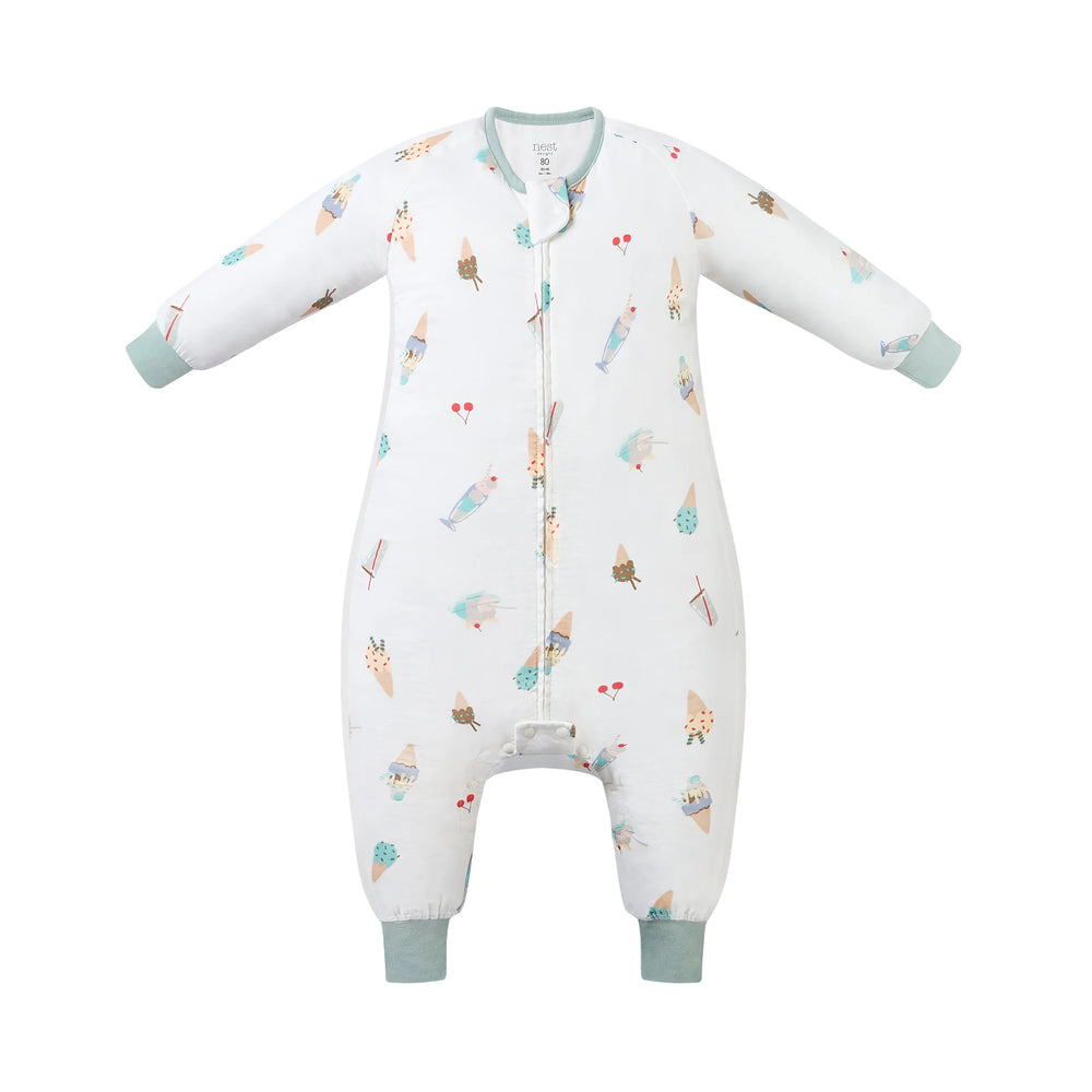 Nest Designs Long Sleeve Footed Sleep Bag 0.6Tog - Ice Cream Summer