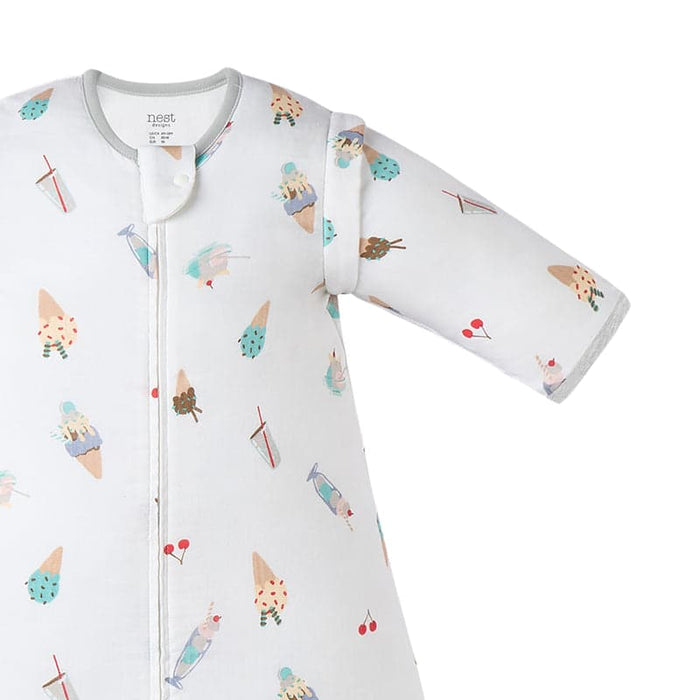 Nest Designs Removeable 3/4 Sleeve Sleep Bag 0.6Tog - Ice Cream Summer