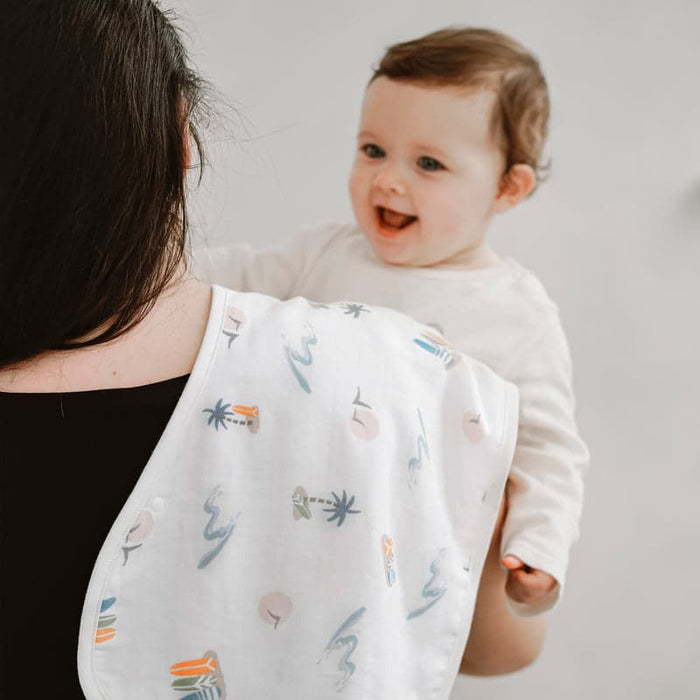 Nest Designs Burp'n Bib 2Pc - Surf Camp