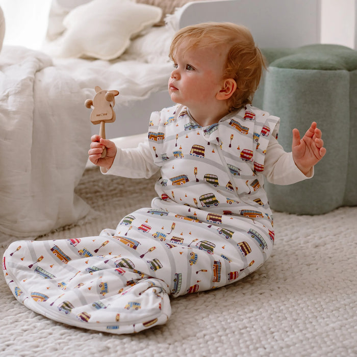 Nest Designs Removeable Sleeve Sleep Bag 1.0Tog 6-18M- Wheels On The Bus