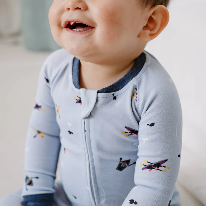 Nest Designs Cotton Long Sleeve Romper - Row Row