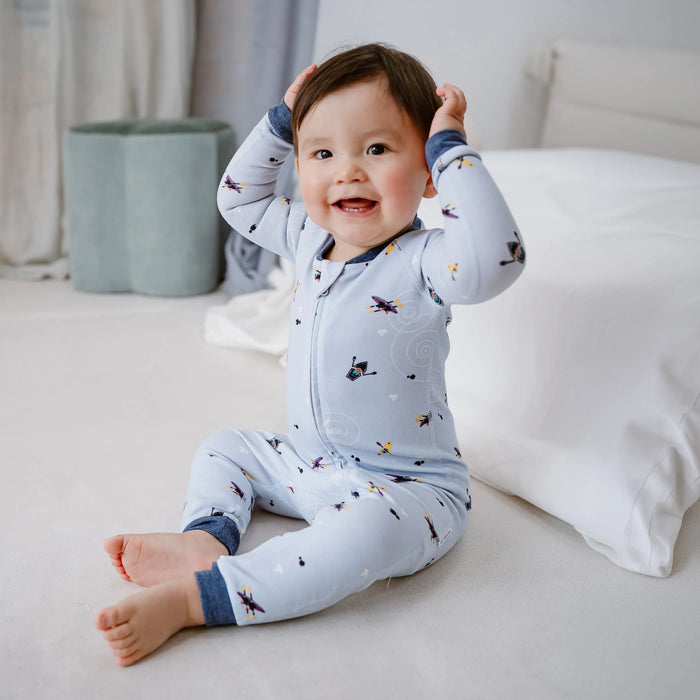 Nest Designs Cotton Long Sleeve Romper - Row Row