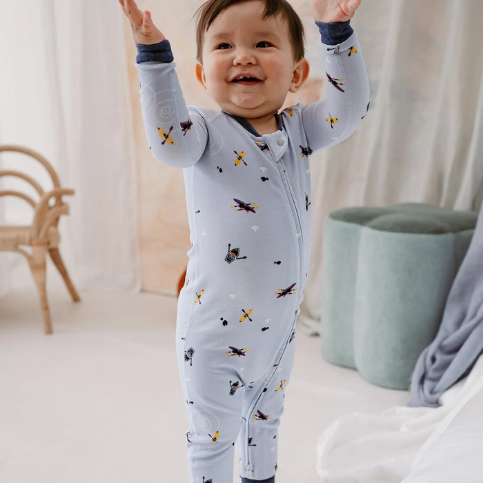 Nest Designs Cotton Long Sleeve Romper - Row Row