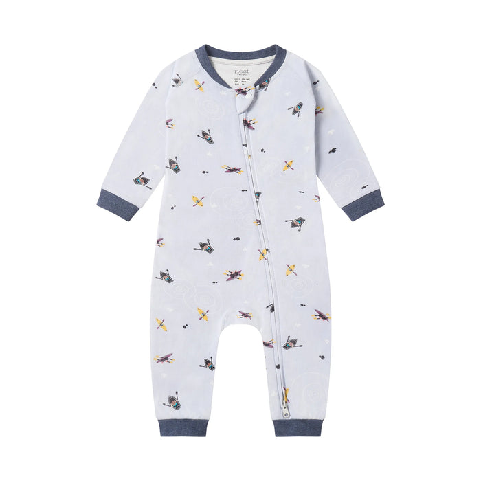Nest Designs Cotton Long Sleeve Romper - Row Row