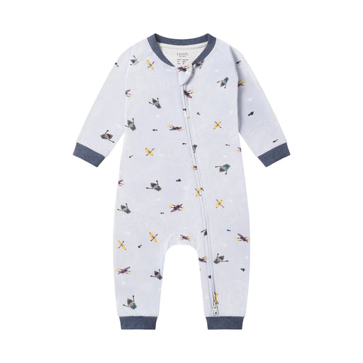 Nest Designs Cotton Long Sleeve Romper - Row Row