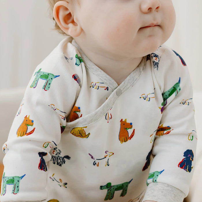 Nest Designs LS Kimono Onesie - Bingo