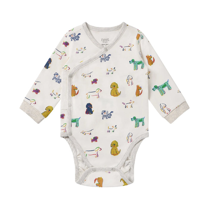 Nest Designs LS Kimono Onesie - Bingo
