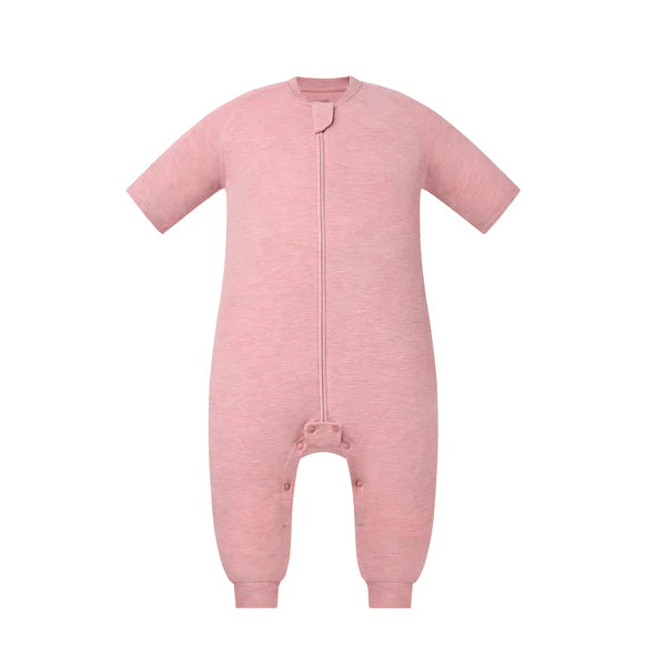 Nest Designs Short Sleeve Footed Sleep Bag 0.6Tog - Pink Sunset