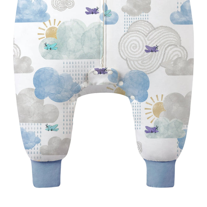 Nest Designs Organic Long Sleeve Footed Sleep Bag 1.0T - Fluffy Puffs