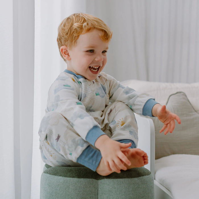 Nest Designs Organic Long Sleeve Footed Sleep Bag 1.0T - Fluffy Puffs