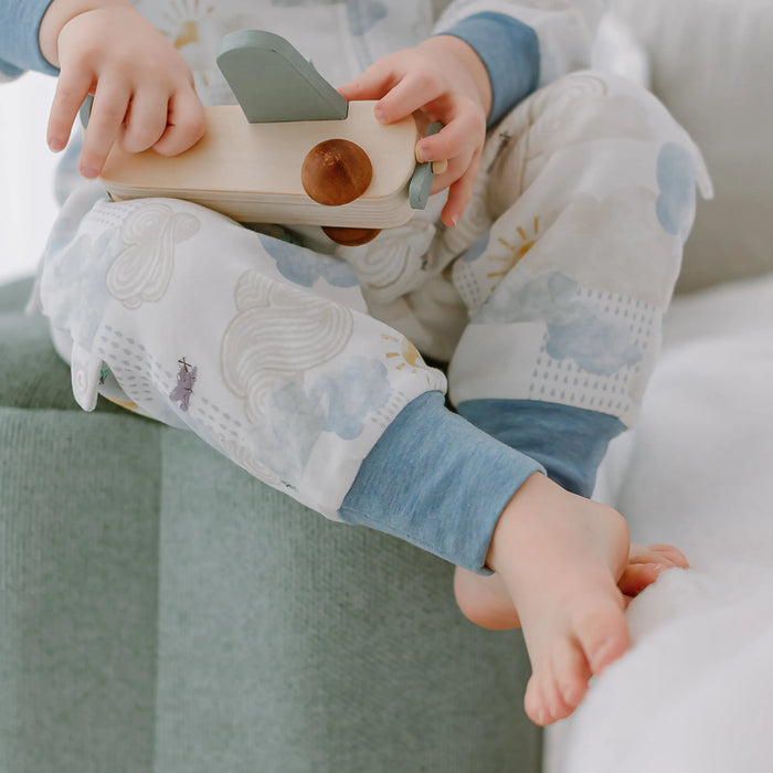 Nest Designs Organic Long Sleeve Footed Sleep Bag 1.0T - Fluffy Puffs