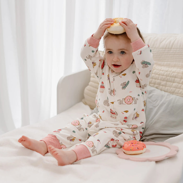 Nest Designs Organic Long Sleeve Footed Sleep Bag 1.0T - Very Squirrelly