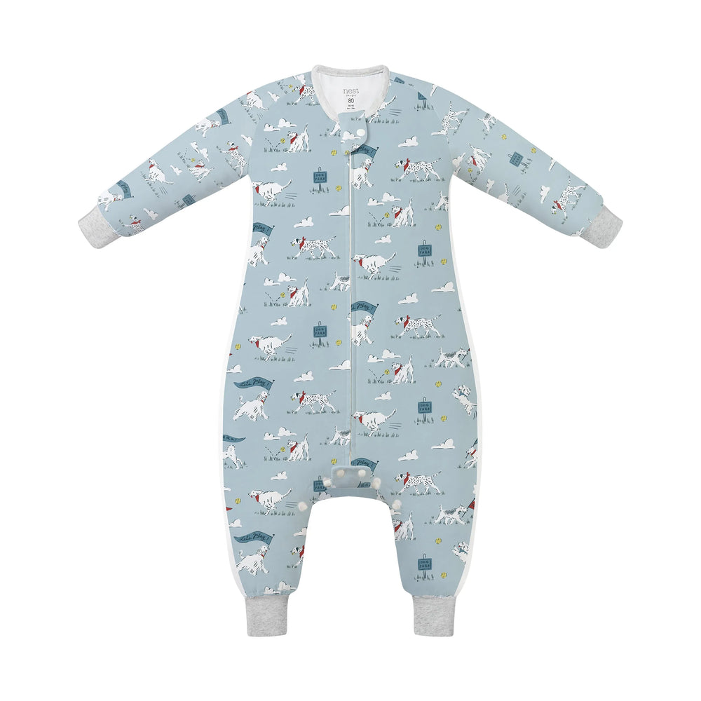 Nest Designs Long Sleeve Footed Sleep Bag 0.6T - Puppy Park