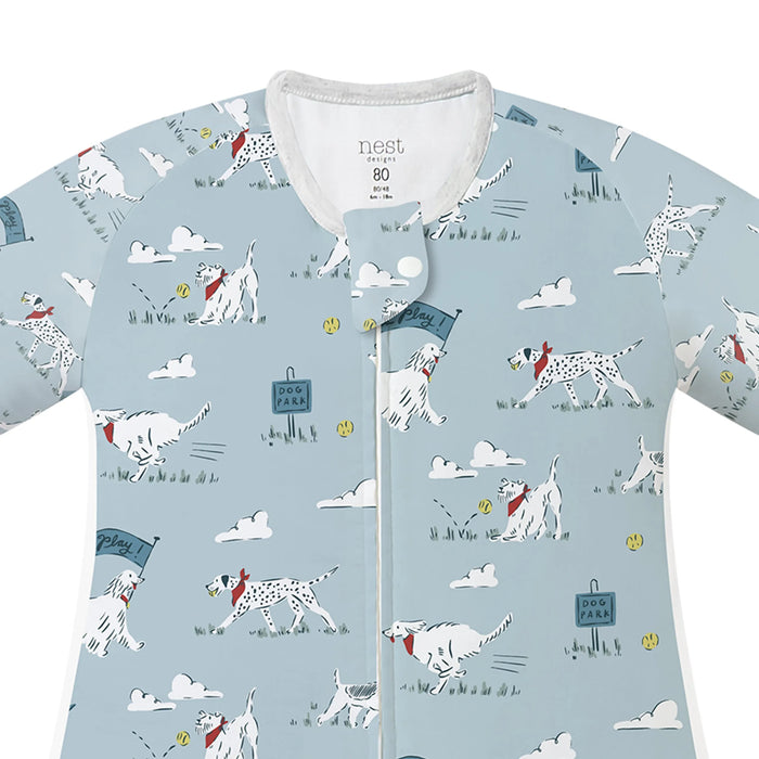 Nest Designs Long Sleeve Footed Sleep Bag 0.6T - Puppy Park